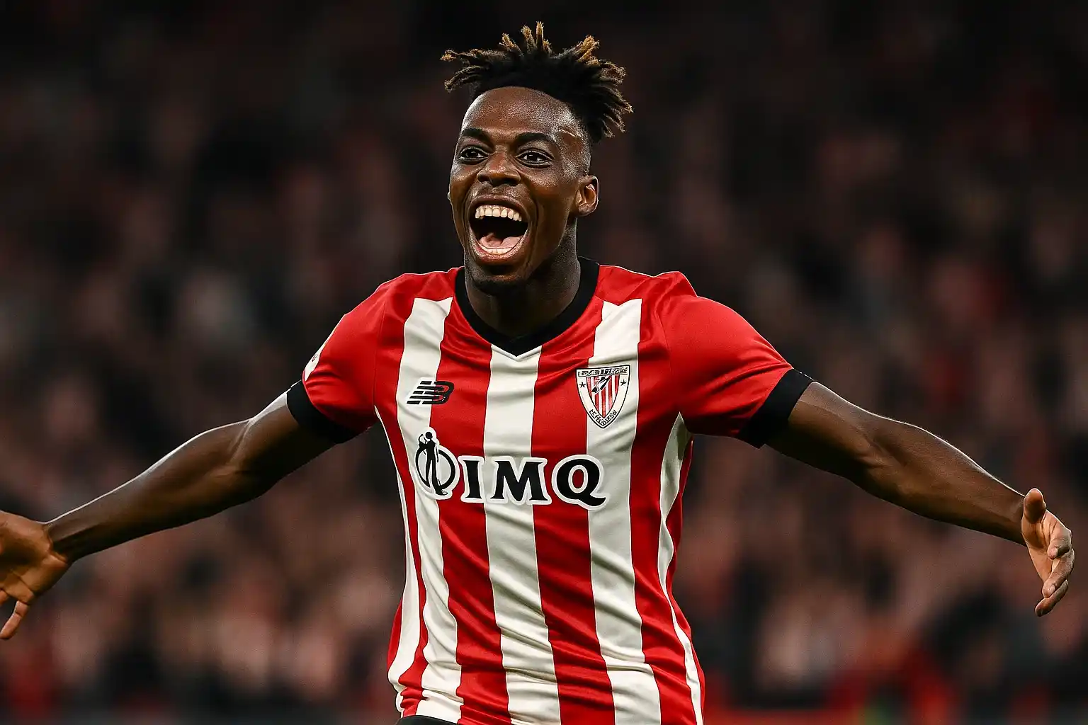 Nico Williams ký hợp đồng 10 năm với Bilbao, ai mà ngờ! 4 Nico Williams ăn mừng sau một bàn thắng đẹp mắt