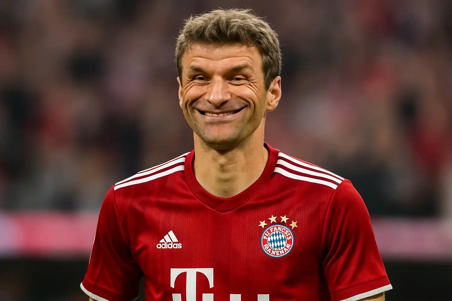 Thomas Muller thú nhận già rồi mới thấy Messi quá đỉnh 2 Nụ cười “troll” đặc sản của Thomas Muller