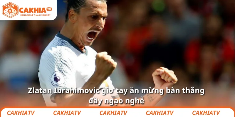 Zlatan Ibrahimovic – Càng bị ghét, càng đá như thần 2 Zlatan Ibrahimovic giơ tay ăn mừng bàn thắng đầy ngạo nghễ