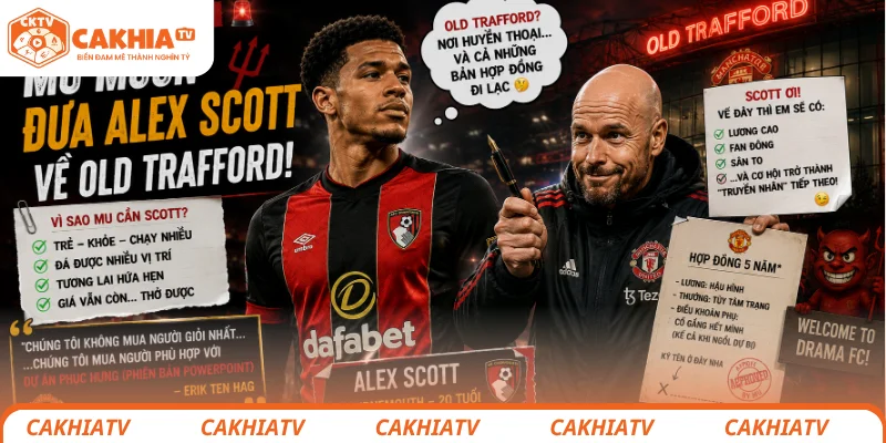 MU dùng C1 để lôi kéo Alex Scott tới Old Trafford 3 MU muốn đưa Alex Scott về Old Trafford mùa hè này